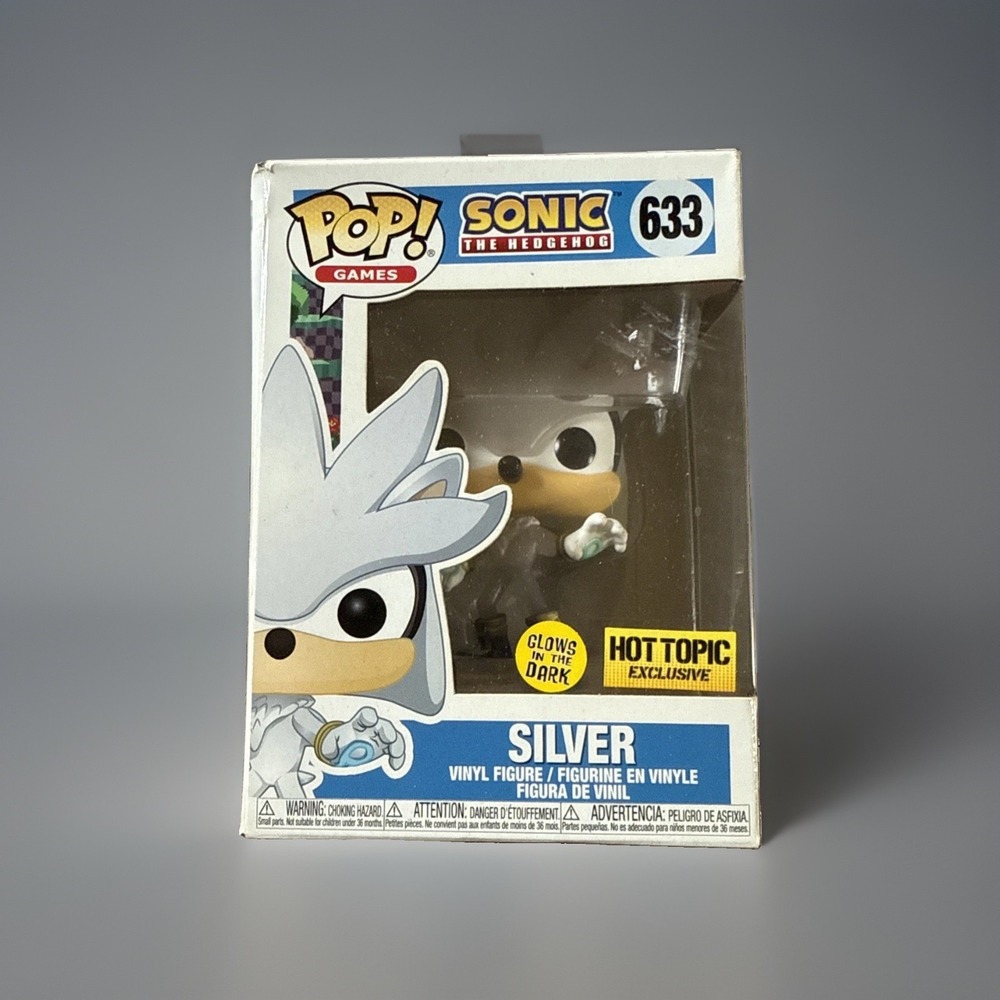 Funko Pop! 633 Vinyl: Sonic the Hedgehog - Silver (Glows in the Dark) NEW